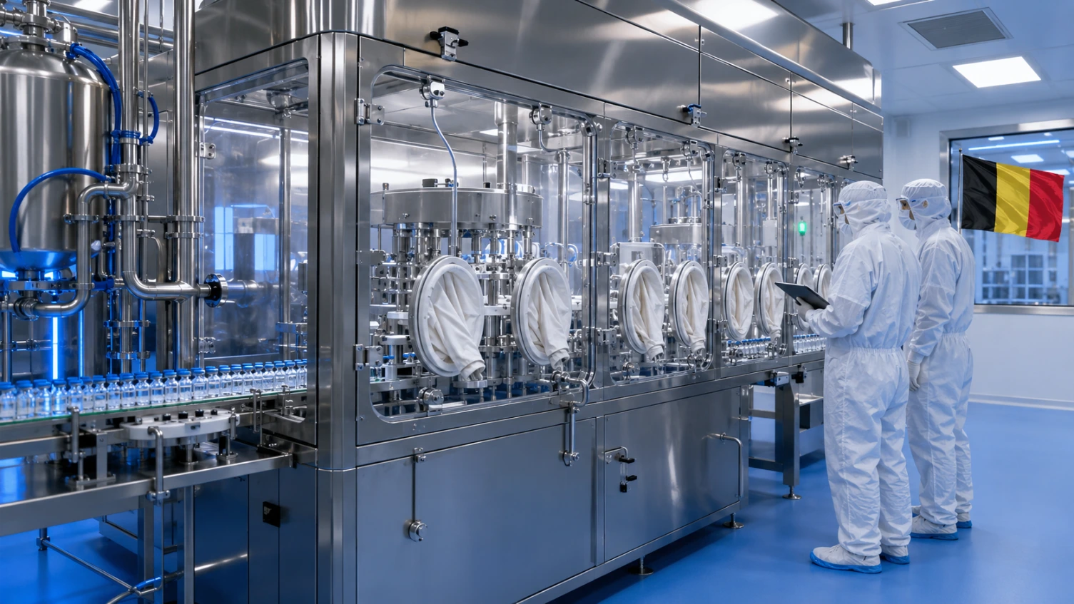 EU vaccine vial isolator line