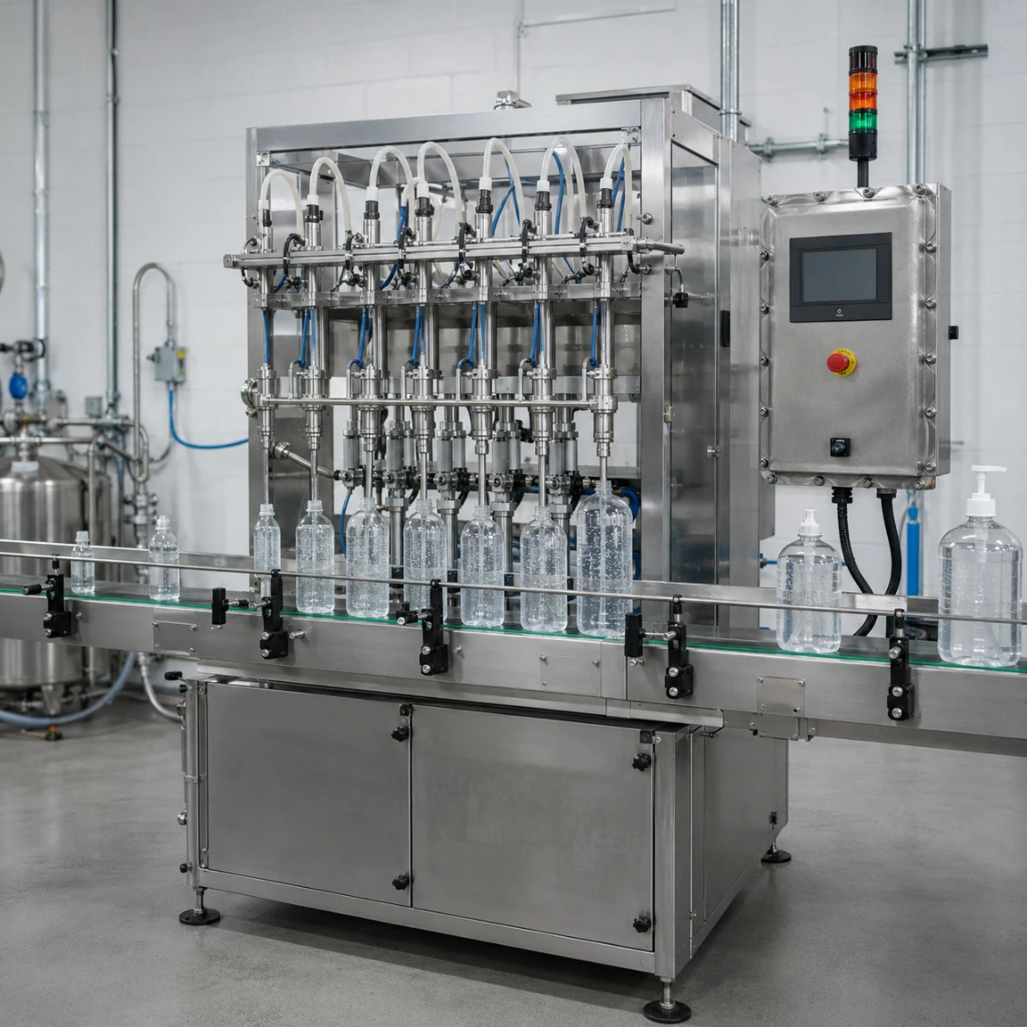ATEX linear sanitizer piston filler