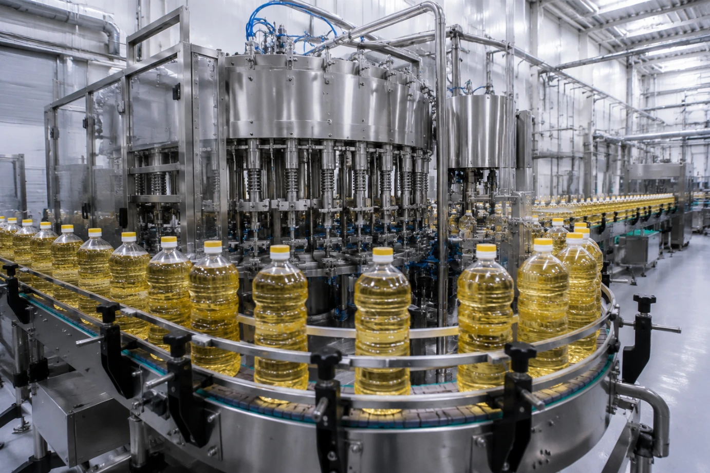 Cooking oil filling machine bottle rotary edible
