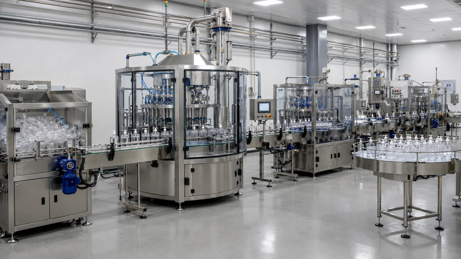 US pandemic sanitizer launch line