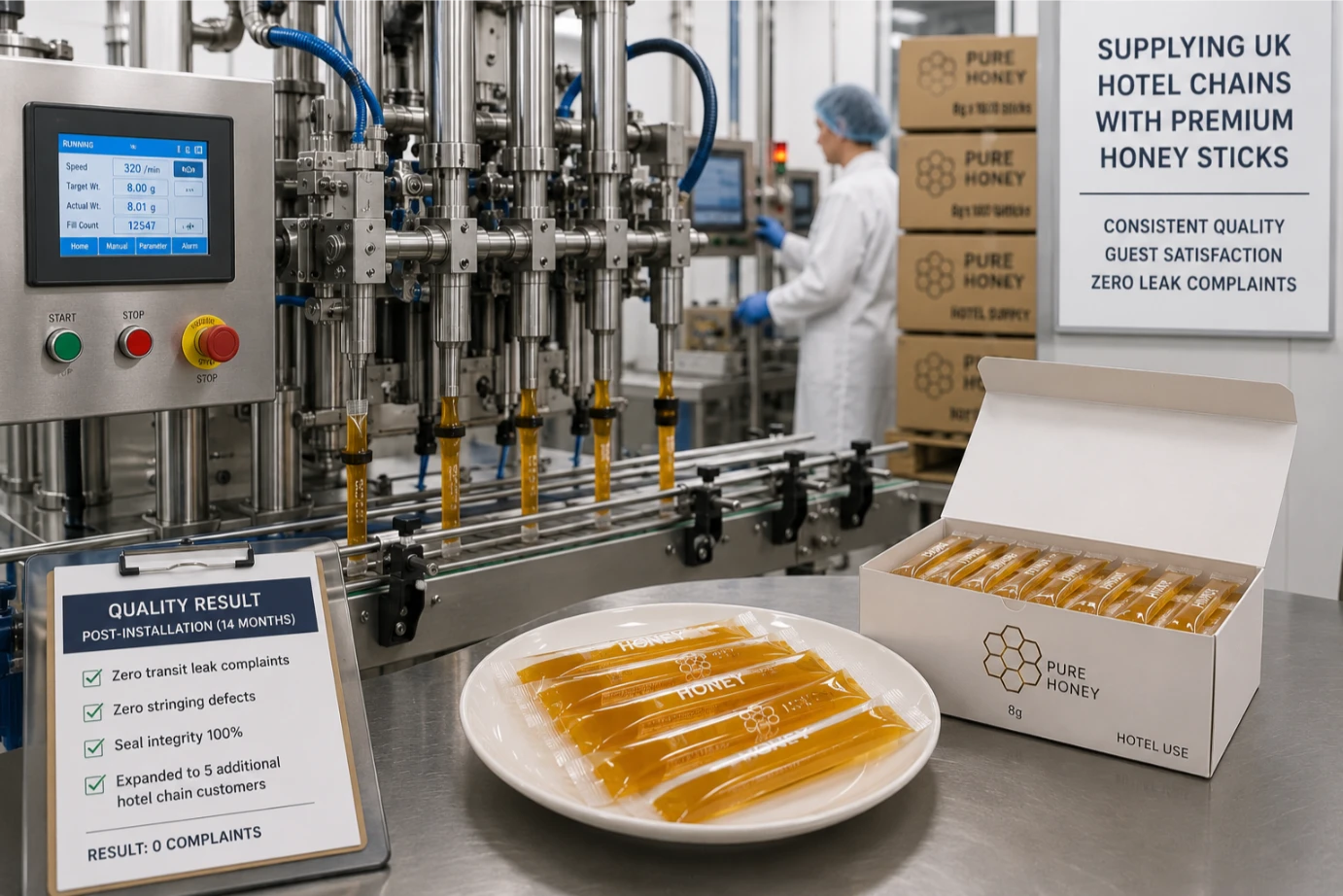 UK hotel honey stick supplier